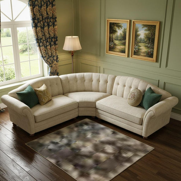 HomeRoots 9' X 12' Brown And Beige Oriental Washable Area Rug - Durable, Stain-Resistant, UV Protected Elegance 695833