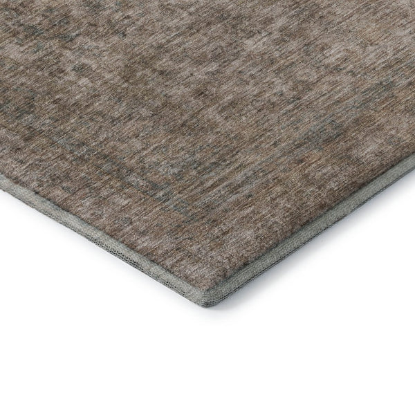 HomeRoots 9' X 12' Brown And Beige Oriental Washable Area Rug - Durable, Stain-Resistant, UV Protected Elegance 695833