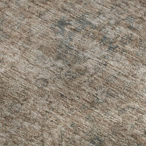 HomeRoots 10' X 14' Brown And Beige Oriental Area Rug – Durable, Washable, UV-Protected for High-Traffic Homes 695834