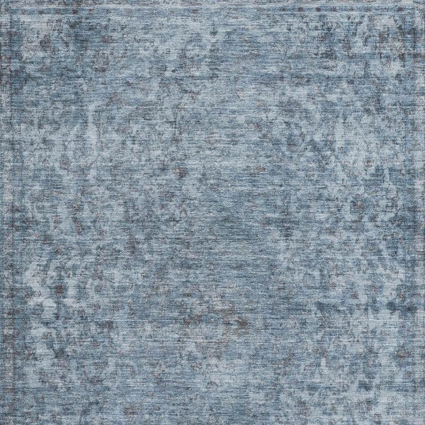 HomeRoots 5' X 8' Blue and Gray Oriental Washable Area Rug with UV Protection - Elegant, Durable, and Low-Maintenance! 695836