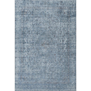 HomeRoots 8' X 10' Blue and Gray Oriental Washable Area Rug - Durable, Stain Resistant, UV Protected Design 695838