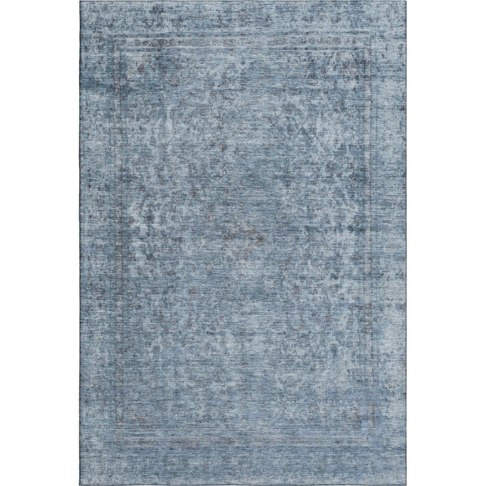 HomeRoots 9' X 12' Blue and Gray Oriental Area Rug – Stylish, Stain-Resistant, UV-Protected for Family Spaces 695839