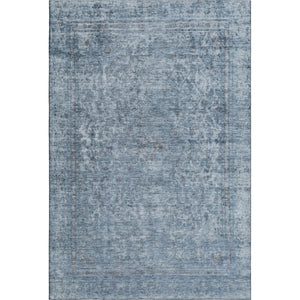 HomeRoots 10' X 14' Blue and Gray Oriental Washable Area Rug - Stylish, Durable, UV-Protected for Busy Homes! 695840