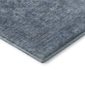 HomeRoots 10' X 14' Blue and Gray Oriental Washable Area Rug - Stylish, Durable, UV-Protected for Busy Homes! 695840
