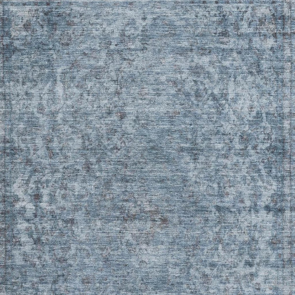 HomeRoots 10' X 14' Blue and Gray Oriental Washable Area Rug - Stylish, Durable, UV-Protected for Busy Homes! 695840