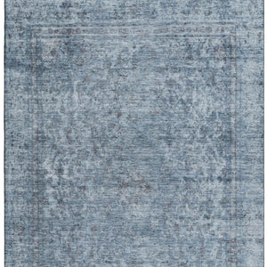 HomeRoots 10' X 14' Blue and Gray Oriental Washable Area Rug - Stylish, Durable, UV-Protected for Busy Homes! 695840