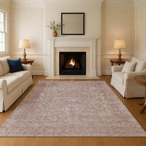 HomeRoots 8' X 10' Copper and Rust Washable Area Rug - Durable, Stain-Resistant, UV Protected for Busy Homes 695844