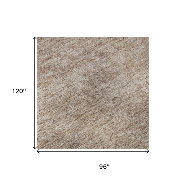 HomeRoots 8' X 10' Copper and Rust Washable Area Rug - Durable, Stain-Resistant, UV Protected for Busy Homes 695844