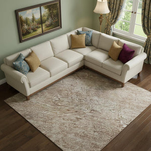 HomeRoots 9' X 12' Copper And Rust Oriental Area Rug - Durable, Washable, UV-Protected for Busy Homes & Pets 695845