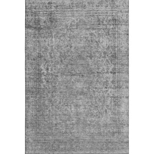 HomeRoots 9' X 12' Gray And Silver Oriental Washable Area Rug – Stylish, Durable, UV-Protected for Busy Homes 695851