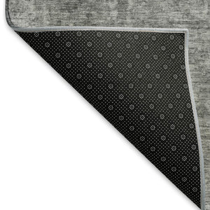HomeRoots 9' X 12' Gray And Silver Oriental Washable Area Rug – Stylish, Durable, UV-Protected for Busy Homes 695851