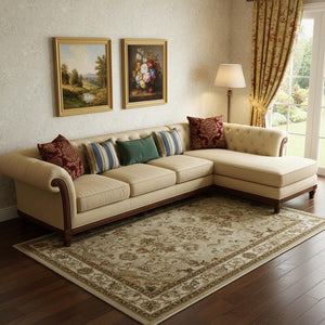 HomeRoots 9' X 12' Pewter and Gray Oriental Area Rug - Washable, UV-Protected, Durable for Busy Homes 695857