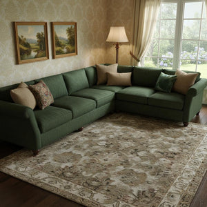 HomeRoots 10' X 14' Pewter Gray Oriental Washable Area Rug with UV Protection - Stylish, Durable, and Family-Friendly 695858