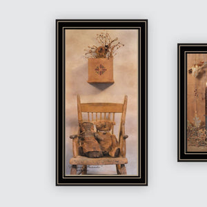 English Elm Trendy Folk Art Autumn Harvest 2 Piece Framed Print Set for Farmhouse Living Room B067P254120