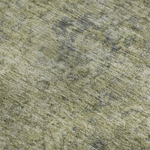 HomeRoots 9' X 12' Sage and Gray Oriental Area Rug - Washable, UV Protected, Durable for Busy Living Spaces 695863