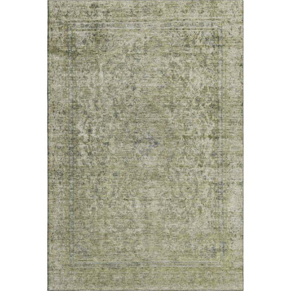 HomeRoots 10' X 14' Sage and Gray Oriental Washable Area Rug - Stain Resistant, UV Protected, Easy Care Design 695864
