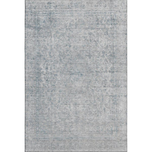 HomeRoots 9' X 12' Silver and Gray Oriental Area Rug - Durable, Washable, Stain-Resistant with UV Protection! 695869