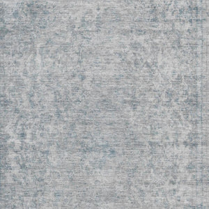 HomeRoots 9' X 12' Silver and Gray Oriental Area Rug - Durable, Washable, Stain-Resistant with UV Protection! 695869
