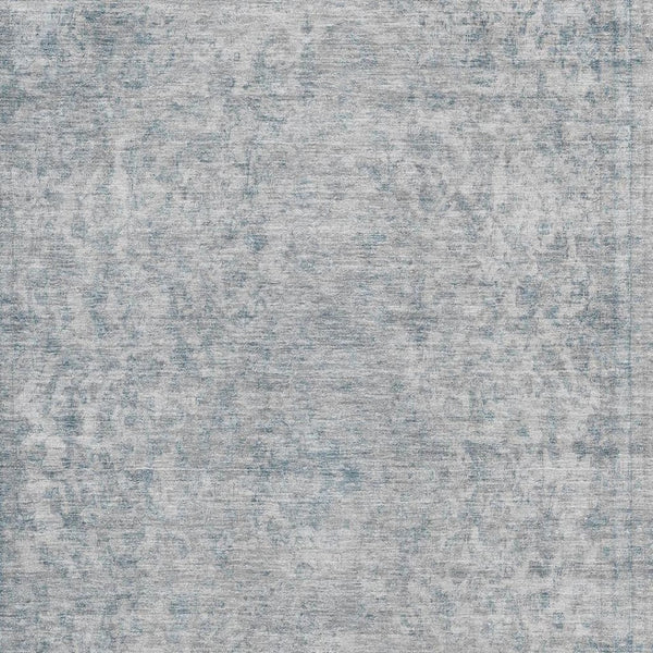 HomeRoots 9' X 12' Silver and Gray Oriental Area Rug - Durable, Washable, Stain-Resistant with UV Protection! 695869