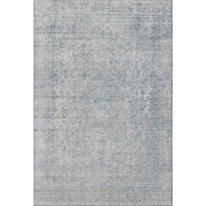 HomeRoots 9' X 12' Silver and Gray Oriental Area Rug - Durable, Washable, Stain-Resistant with UV Protection! 695869
