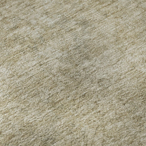 HomeRoots 5' Tan and Beige Oriental Area Rug - Washable, UV-Protected, Durable for High-Traffic Spaces! 695872