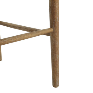 English Elm Christopher Knight Home® - BARSTOOL( Vintage Retro Set of 2) Fabric Seat Rubberwood Frame Cane Weave Durable Comfort Stylish Appeal N779P171193B