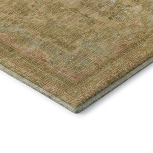 HomeRoots 8' X 10' Coral and Beige Floral Medallion Area Rug - Soft, Durable, Stain-Resistant, UV Protected Design 695898