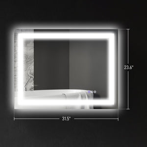 English Elm Homcom Led Bathroom Mirror With Anti-Fog, Dimmable Lighting, Memory Function & Versatile Design W2225P229192