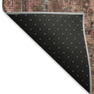 HomeRoots 10' X 14' Floral Medallion Area Rug in Pink, Gray & Blush - Washable, UV Protected, Durable Design! 695912