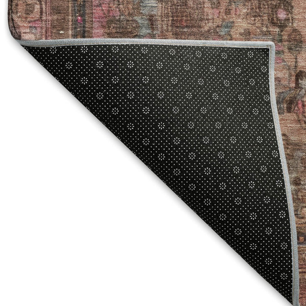 HomeRoots 10' X 14' Floral Medallion Area Rug in Pink, Gray & Blush - Washable, UV Protected, Durable Design! 695912