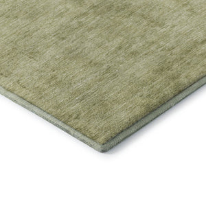 HomeRoots 5' X 8' Artichoke Green & Beige Oriental Area Rug - Washable, Durable, UV-Protected, Easy-Care Design 695920