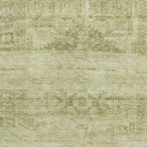 HomeRoots 8' X 10' Artichoke Green & Beige Oriental Rug – Washable, UV Protected, Stain-Resistant & Non-Slip! 695922