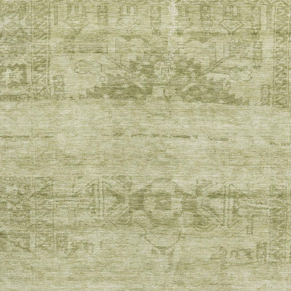 HomeRoots 8' X 10' Artichoke Green & Beige Oriental Rug – Washable, UV Protected, Stain-Resistant & Non-Slip! 695922