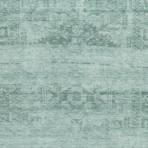 HomeRoots 5' X 8' Aqua And Teal Oriental Area Rug – Washable, UV-Protected, Stain-Resistant & Pet-Friendly! 695926