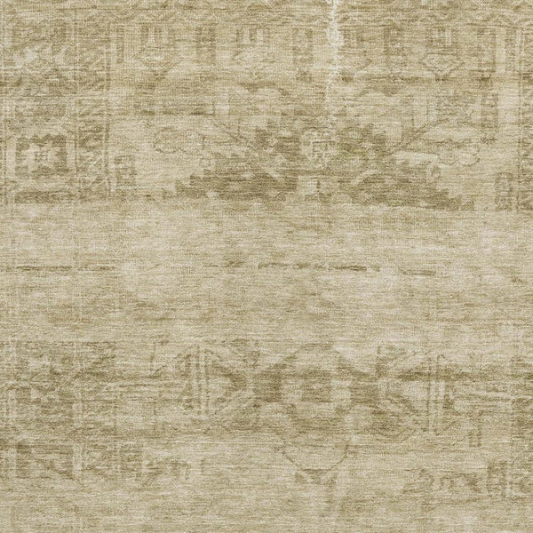 HomeRoots 5' X 8' Beige and Taupe Oriental Area Rug - Washable, UV Protected, Durable for Kids and Pets! 695932