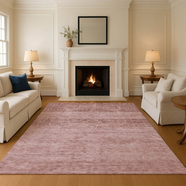 HomeRoots 5' X 8' Blush and Pink Oriental Area Rug - Washable, UV Protected, Pet-Friendly for Any Room 695938