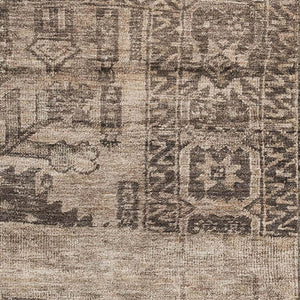 HomeRoots 8' x 10' Washable Brown and Taupe Oriental Area Rug with UV Protection for High-Traffic Spaces 695946