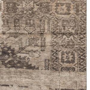 HomeRoots 10' Brown & Taupe Oriental Washable Area Rug - UV Protected, Stain-Resistant, Perfect for Families 695948