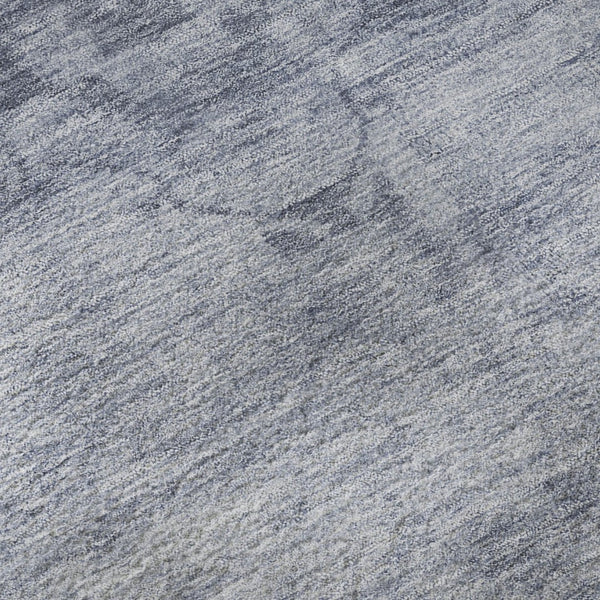 HomeRoots 8' Denim Blue Round Rug - Stain-Resistant, UV Protected, Durable Oriental Design for Indoor & Outdoor Spaces 695951