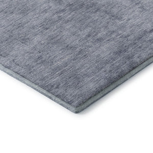 HomeRoots 9' X 12' Washable Denim Blue and Sky Blue Oriental Area Rug with UV Protection for Active Homes 695953