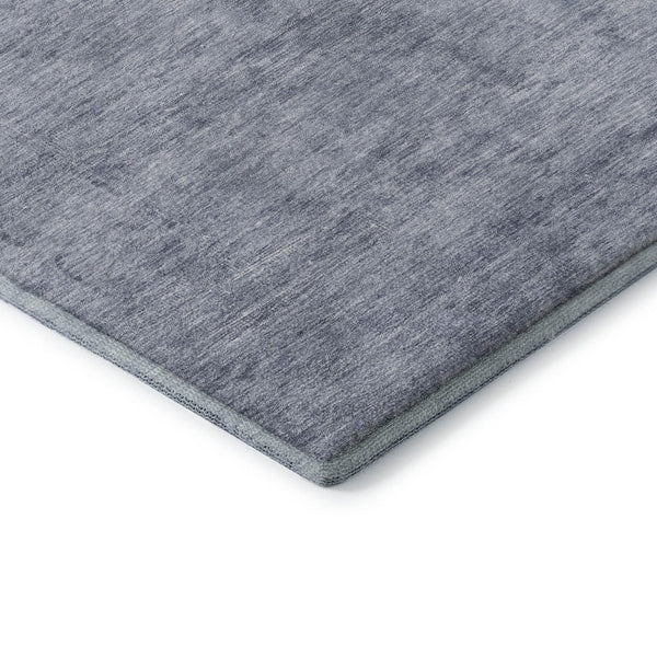 HomeRoots 9' X 12' Washable Denim Blue and Sky Blue Oriental Area Rug with UV Protection for Active Homes 695953