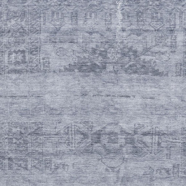 HomeRoots 10' X 14' Denim Blue & Sky Blue Washable Area Rug with UV Protection for Family Spaces & Easy Care 695954