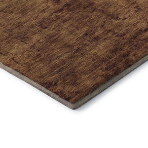 HomeRoots 5' x 8' Washable Rust and Chocolate Oriental Area Rug with UV Protection for Family Spaces 695956