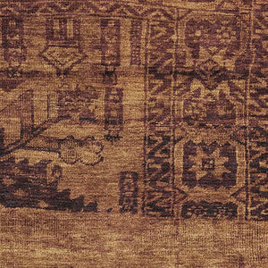 HomeRoots 9' X 12' Washable Rust and Chocolate Oriental Area Rug with UV Protection for Busy Homes & Families 695959