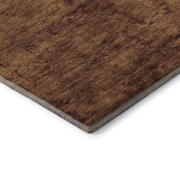 HomeRoots 10' X 14' Luxurious Rust and Chocolate Oriental Area Rug – Durable, Washable, UV Protected Design 695960