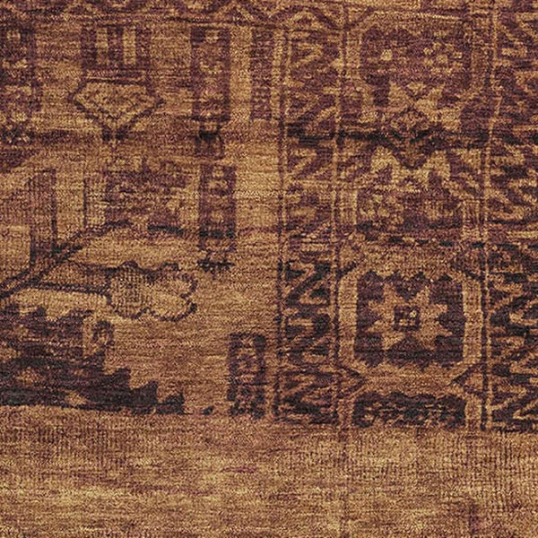HomeRoots 10' X 14' Luxurious Rust and Chocolate Oriental Area Rug – Durable, Washable, UV Protected Design 695960
