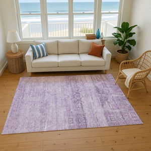 HomeRoots 5' X 8' Plum & Lavender Oriental Area Rug - Washable, UV Protected, Durable for Homes with Kids & Pets 695962