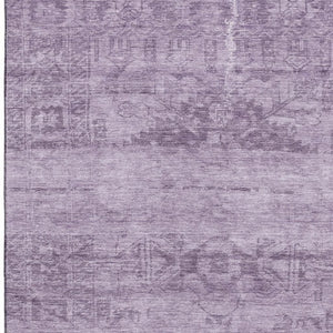 HomeRoots 5' X 8' Plum & Lavender Oriental Area Rug - Washable, UV Protected, Durable for Homes with Kids & Pets 695962