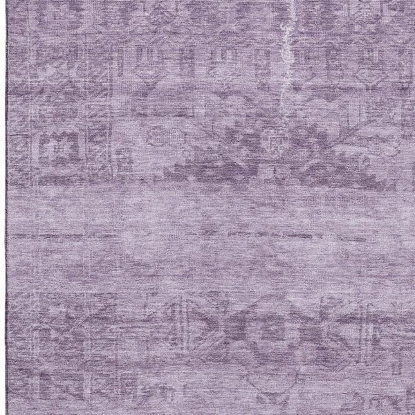 HomeRoots 5' X 8' Plum & Lavender Oriental Area Rug - Washable, UV Protected, Durable for Homes with Kids & Pets 695962
