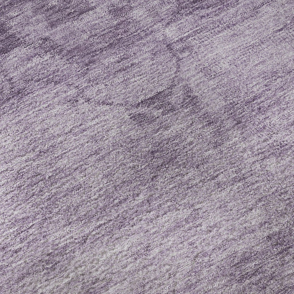 HomeRoots 8' Plum and Lavender Oriental Round Rug - Washable, UV Protected, Stain Resistant for Busy Homes 695963